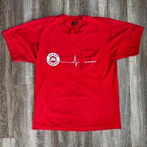 Vintage Heart Savers Pocket T Shirt Single Stitch Large
